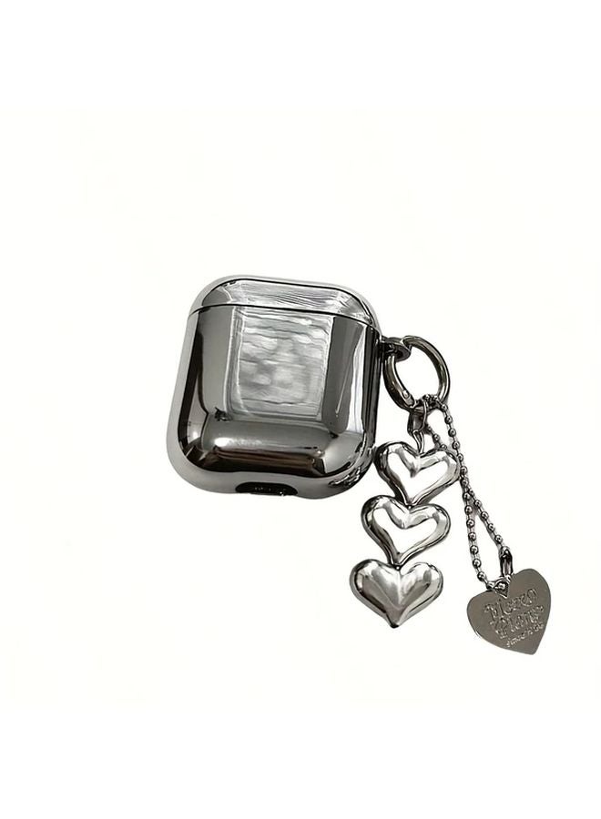 Silvery Plating Heart Shape Protective Cover Case for AirPods 3 - Image 5