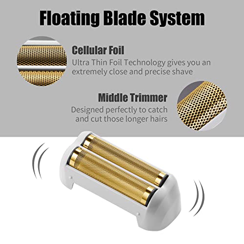 Wusuker Pro Shaver Replacement Foil and Cutters Compatible with Andis ProFoil Lithium foil Shaver, Golden - Image 2