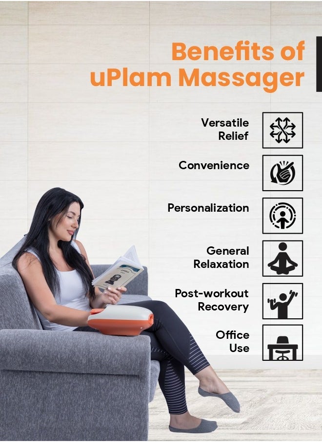ARES uPalm Wireless Hand Massager - 6 Airbag Massage Modes, 6 Intensity Levels, Cooling And Heating, Shiatsu Massage for Pain Relief  - Image 2