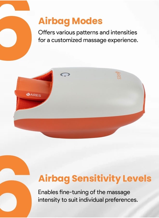 ARES uPalm Wireless Hand Massager - 6 Airbag Massage Modes, 6 Intensity Levels, Cooling And Heating, Shiatsu Massage for Pain Relief  - Image 5