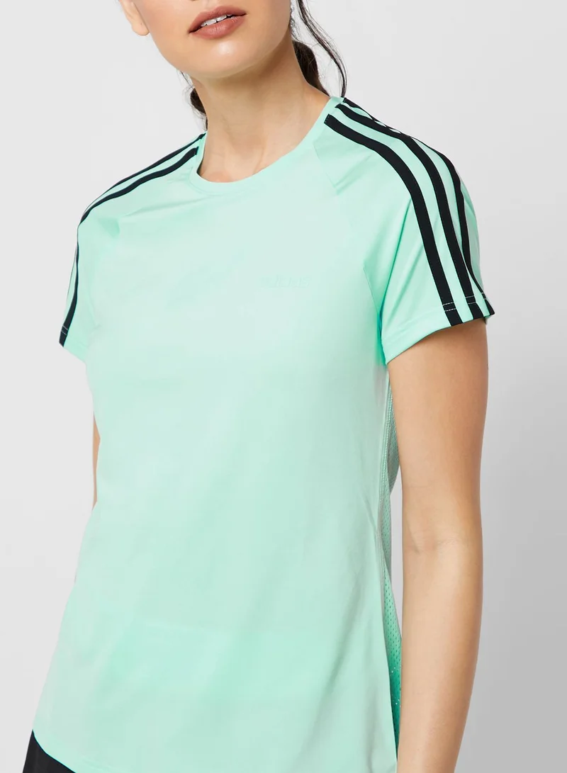 Adidas D2M 3 Stripes T-Shirt