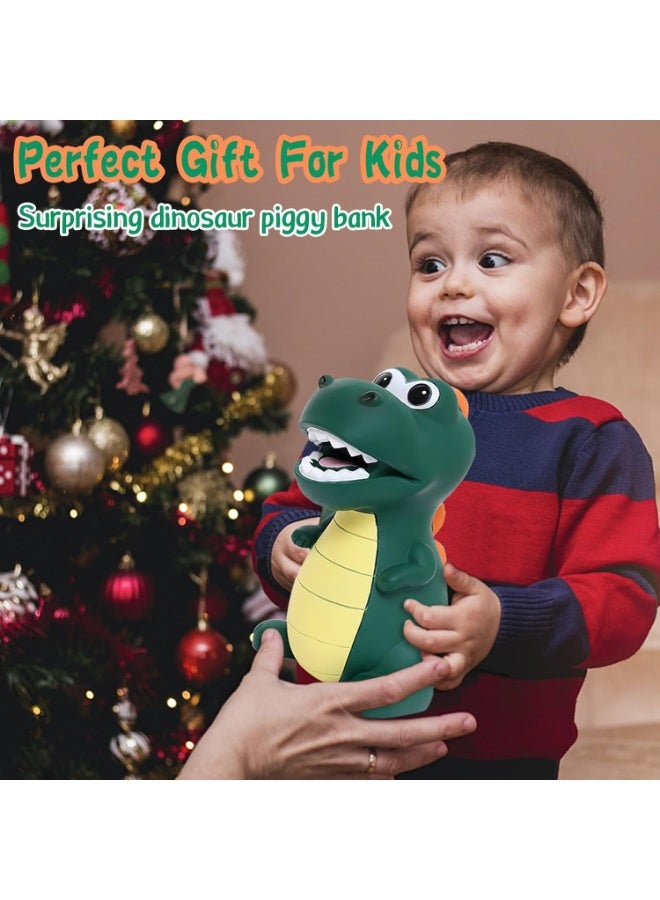 كيلا حصالة ديناصور بوليفيا للأطفال - حصالة نقود للأطفال، حصالة نقود معدنية - غير قابلة للكسر - هدايا لأعياد الميلاد، والكريسماس، وحفلات استقبال المولود الجديد - Image 3