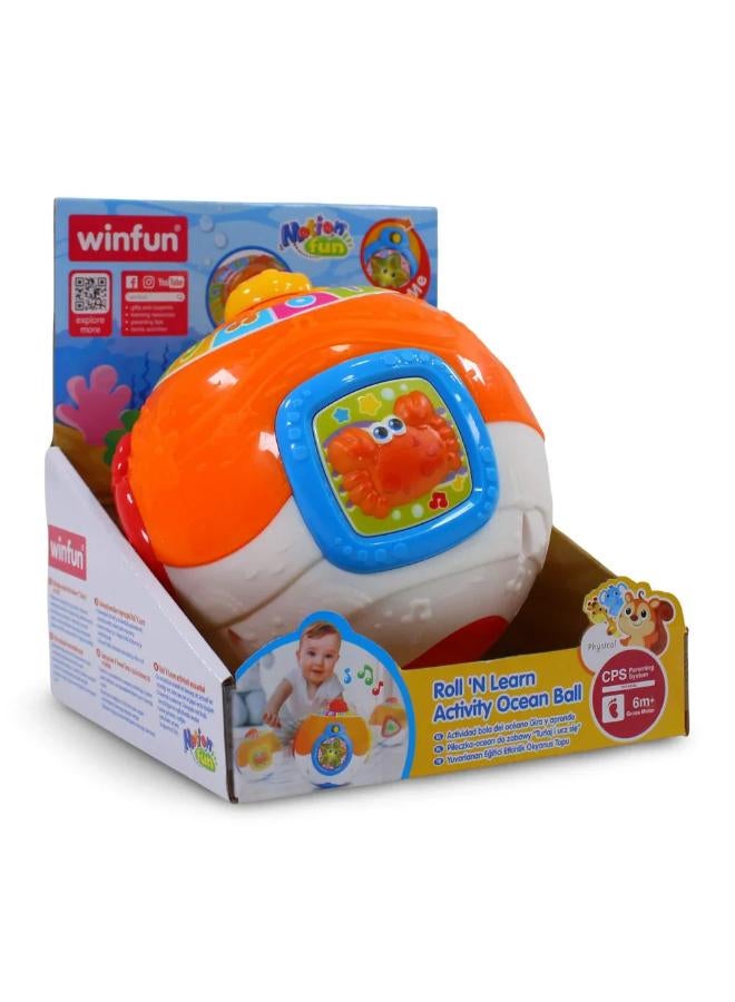 WinFun Roll 'N Learn Activity Ocean Ball - Image 1