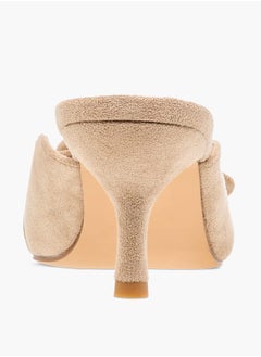 Flora Bella By Shoexpress Women Textured Pointed Toe Sandals with Buckle Detail and Kitten Heels  - Image 5