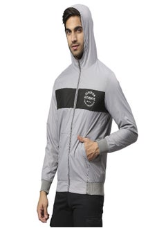 HIGH STAR Men Grey Lightweight Outdoor Bomber Jacket 