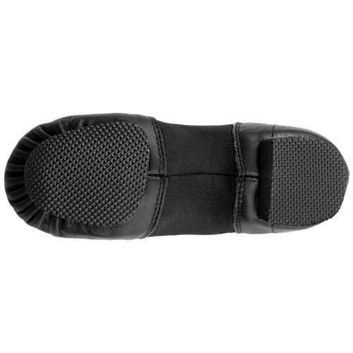 Linodes Leather Jazz Shoe Slip On, Unisex, Little Kid 1M, Black - Image 5