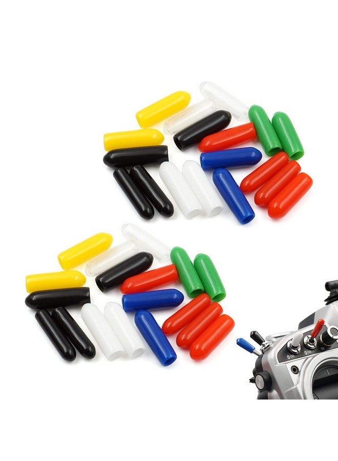 elechawk 36 Pcs Rc Transmitter Switch Covers Colorful Rubber Anti-Slipping Cap For Radiomaster Tx16S Jumper T16 T18 Frsky X9D Qx7 Flysky Spektrum Dx8E Nx8 Radiolink And Futaba Transmitter  - Image 1