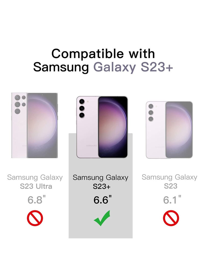 DUSALA Case for Samsung Galaxy S23 Plus 5G 6.6 Inch Non-Yellowing Shockproof Bumper Protective Phone Cover, Anti-Scratch Hard PC Back (Clear) - Image 2