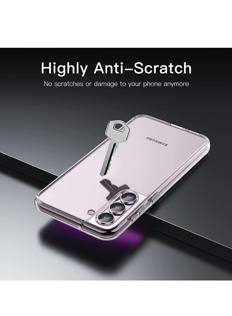 DUSALA Case for Samsung Galaxy S23 Plus 5G 6.6 Inch Non-Yellowing Shockproof Bumper Protective Phone Cover, Anti-Scratch Hard PC Back (Clear) - Image 4