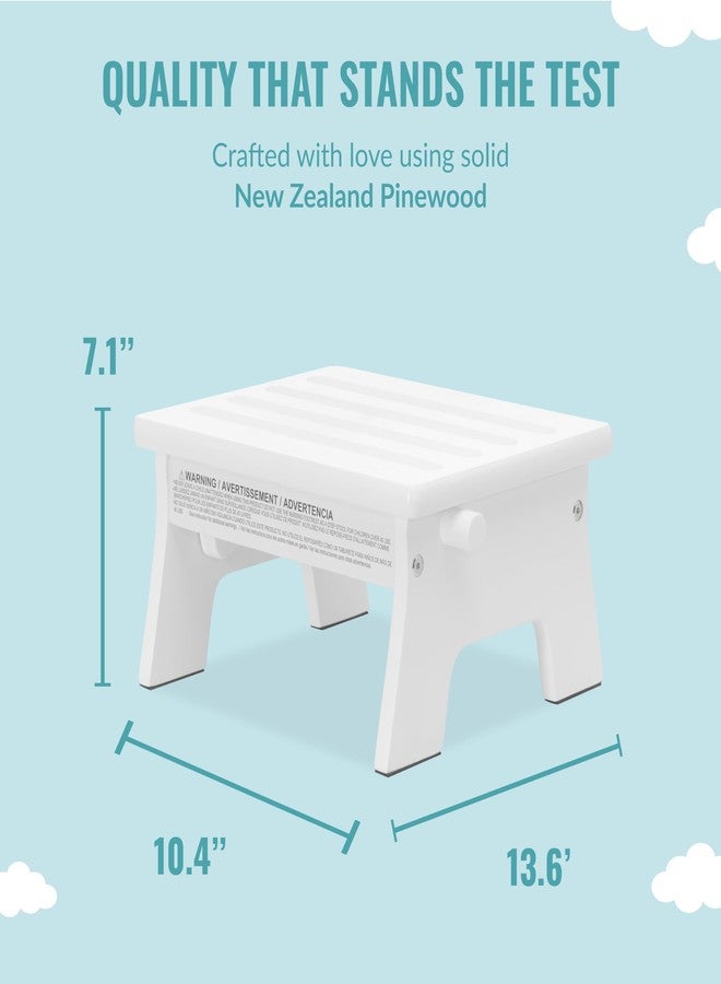 Dream On Me Ease-Up Adjustable Nursing Footrest in White - Solid Pinewood Foot Stool for Breastfeeding, Posture Support & Comfort, Lightweight, Easy to Assemble, Helps Reduce Back & Neck Pain - Image 3