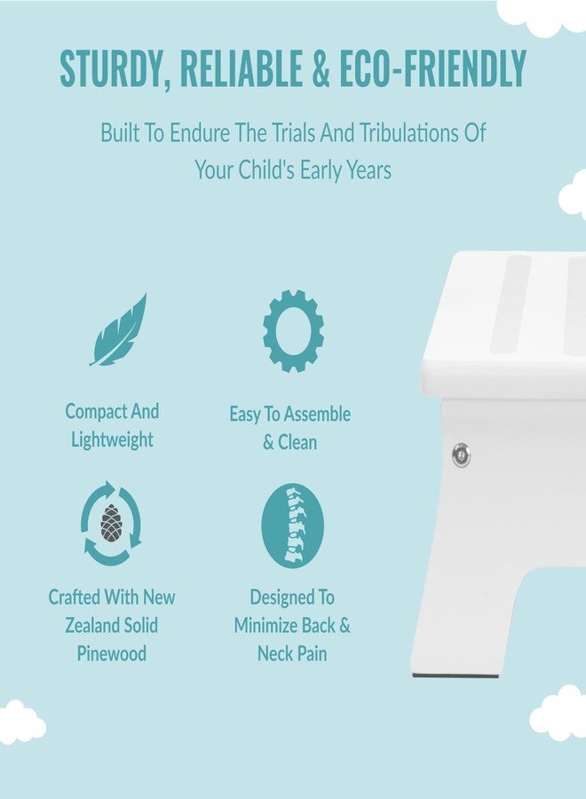 Dream On Me Ease-Up Adjustable Nursing Footrest in White - Solid Pinewood Foot Stool for Breastfeeding, Posture Support & Comfort, Lightweight, Easy to Assemble, Helps Reduce Back & Neck Pain - Image 4