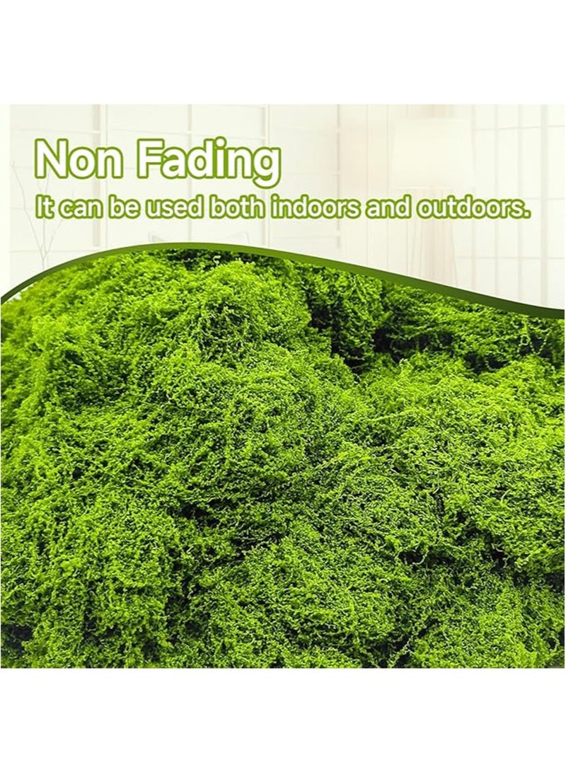Aikanbo 100g Fake Green Moss for Indoor Pot Plants，Artificial Moss，Can be Used for Crafts，Fairy Garden Artificial Moss Decoration，DIY Decoration，Model Making，Wall，Glass Container，Home （Dark Green）  - Image 4