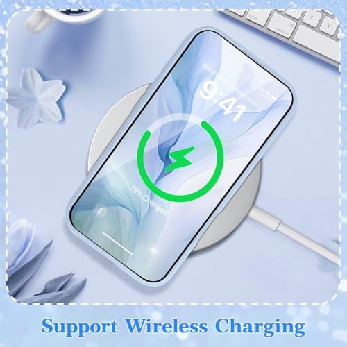DIZORO for Samsung Galaxy S24 fe 5G Cover,Cute Bow Tie Aesthetic Phone Case,Trendy Slim Hard IMD Shockproof Protective Bumper Designer Phone Back Cover for Women Girls Sierra Blue - Image 2