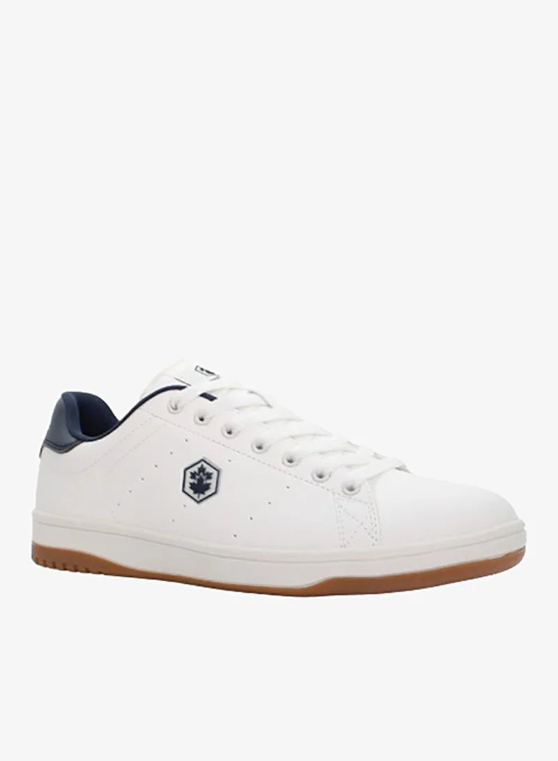 Lumberjack Rea Men Sneakers Navy Blue Off-White PU – Lightweight Comfortable Casual Shoes, Lace-Up Everyday Footwear
