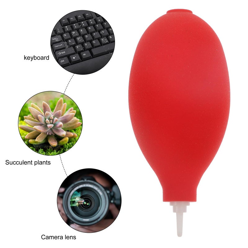 Red Mini Squeeze Ball Air Blower for Camera Lens and Electronics Cleaning - Image 4