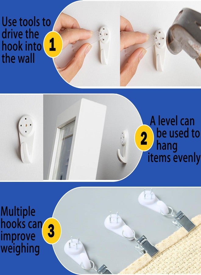 maierke 100PCS Picture Hanging Kit,Picture Hangers for Concrete Walls,Concrete Wall Hooks Cinder Block Wall Hangers,Hardwall Hangers for Photo Frame,Canvas,Clock, House Decoration(7 Types) - Image 3