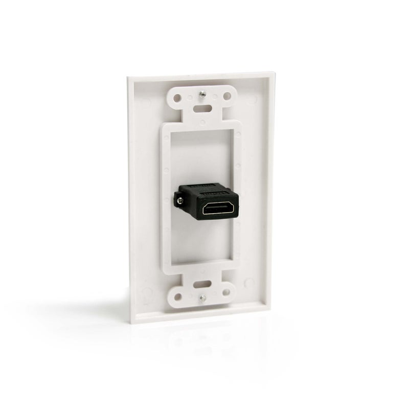 StarTech.com Single Outlet Female HDMI Wall Plate White - Wall mount plate - white - HDMIPLATE - Image 2