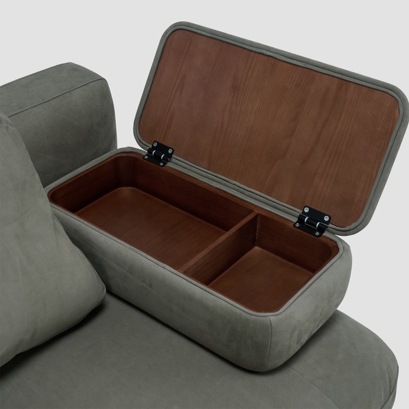 AL HUZAIFA FURNITURE Elvira 4 Seater Sofa, Upholstered In Fabric - Image 3