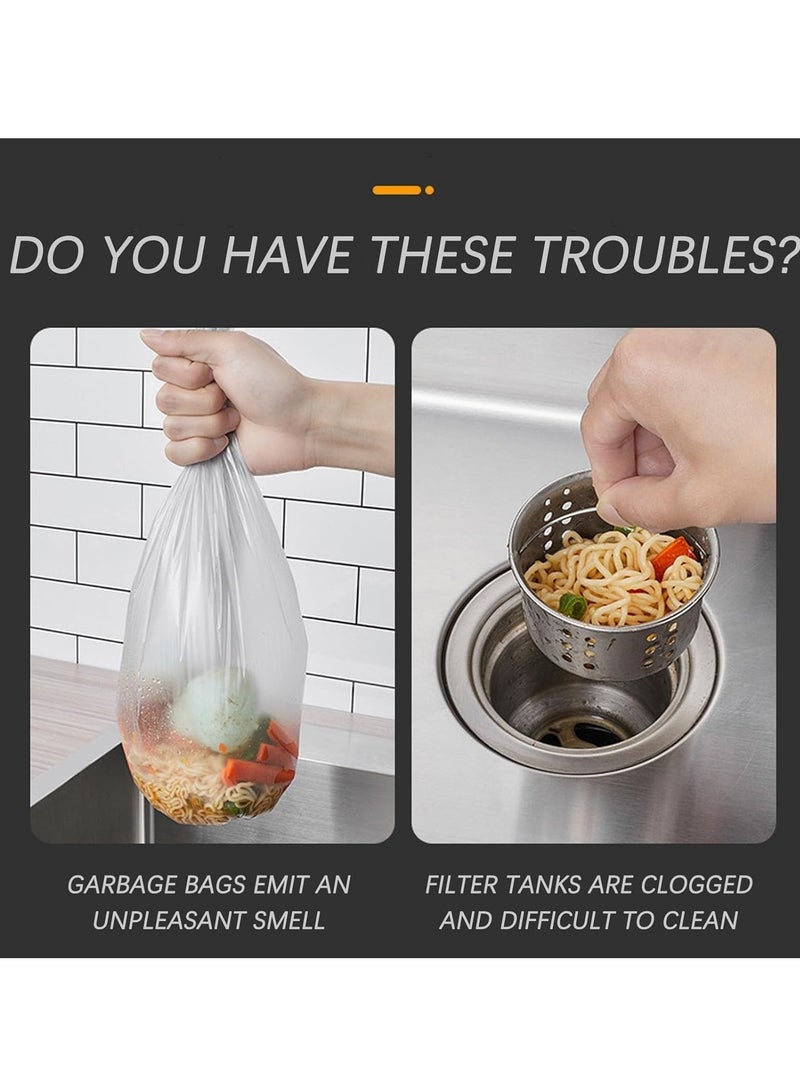 Relex Kitchen Sink Strainer Mesh Bag, 200 PCS Disposable Sink Filter Mesh Bag with Metal Holder, Kitchen Sink Strainer for Kitchen Waste Leftover and Leftovers Residue (Green) - Image 2