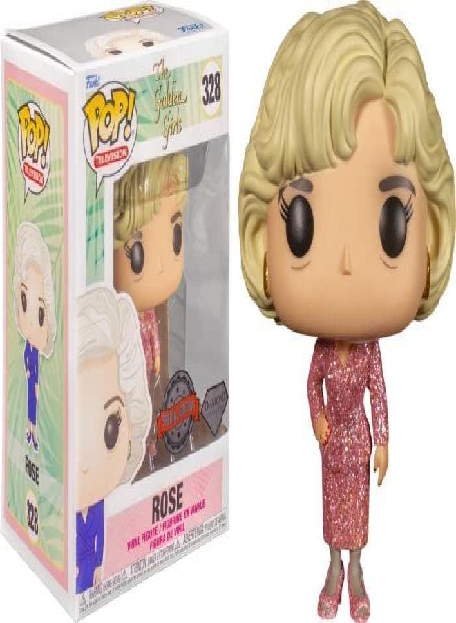 POP بوب إكسبلوسيف بيتي وايت فينيل - دايموند غليتر روز نيلوند - الفتيات الذهبيات فنكو - Image 3
