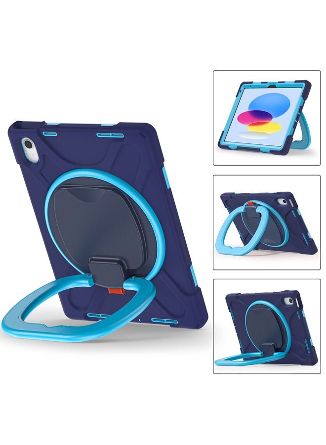 Captaintech IPad 10th Generation Case 2022 Upgraded Military Grade Heavy Duty Silicone Protector iPad 10th Gen 10.9 inch 2022 Cover Pencil Holder Rotating Stand Handle - Image 1