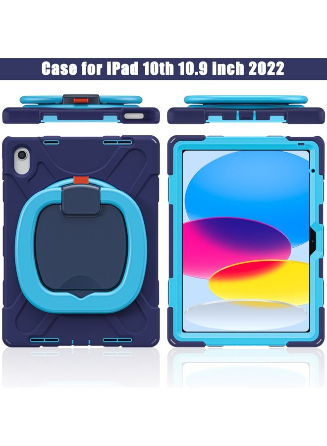 Captaintech IPad 10th Generation Case 2022 Upgraded Military Grade Heavy Duty Silicone Protector iPad 10th Gen 10.9 inch 2022 Cover Pencil Holder Rotating Stand Handle - Image 2
