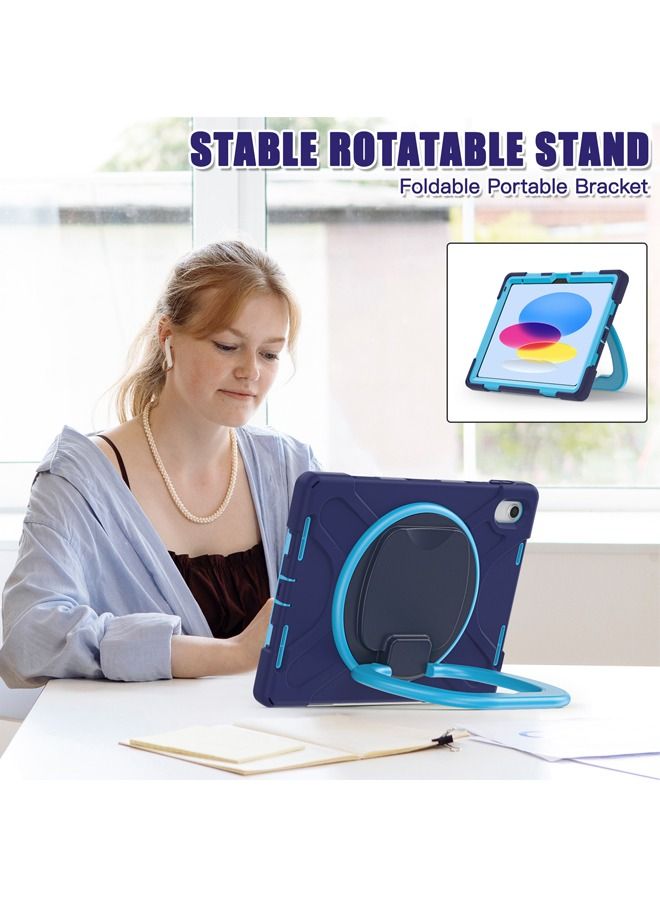 Captaintech IPad 10th Generation Case 2022 Upgraded Military Grade Heavy Duty Silicone Protector iPad 10th Gen 10.9 inch 2022 Cover Pencil Holder Rotating Stand Handle - Image 5