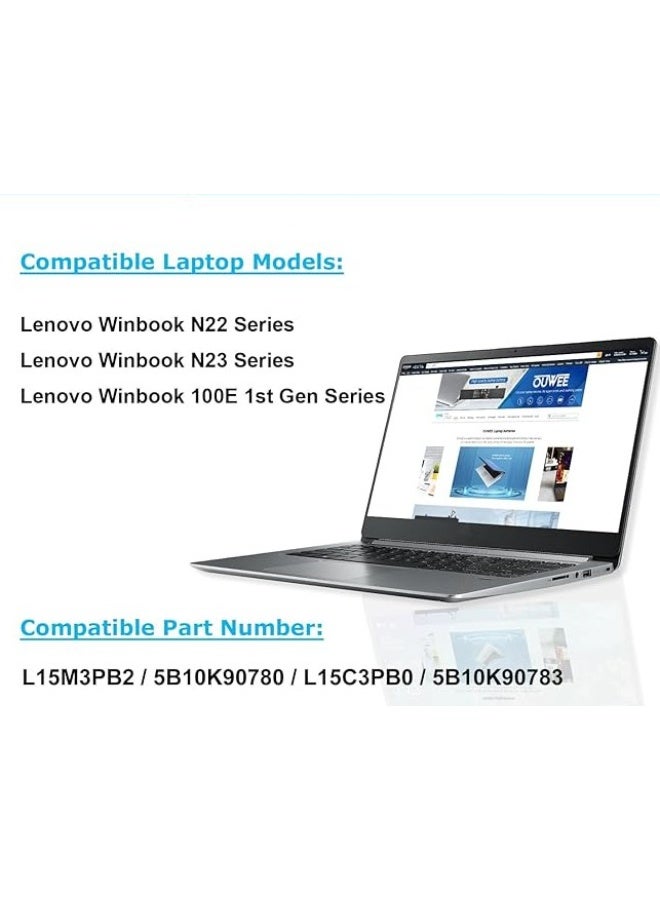Terabyte بطارية لابتوب متوافقة L15C3PB0 L15M3PB2 لجهاز لينوفو وينبوك N22 N23 N24 100E 300E سلسلة 4 خلايا - Image 5