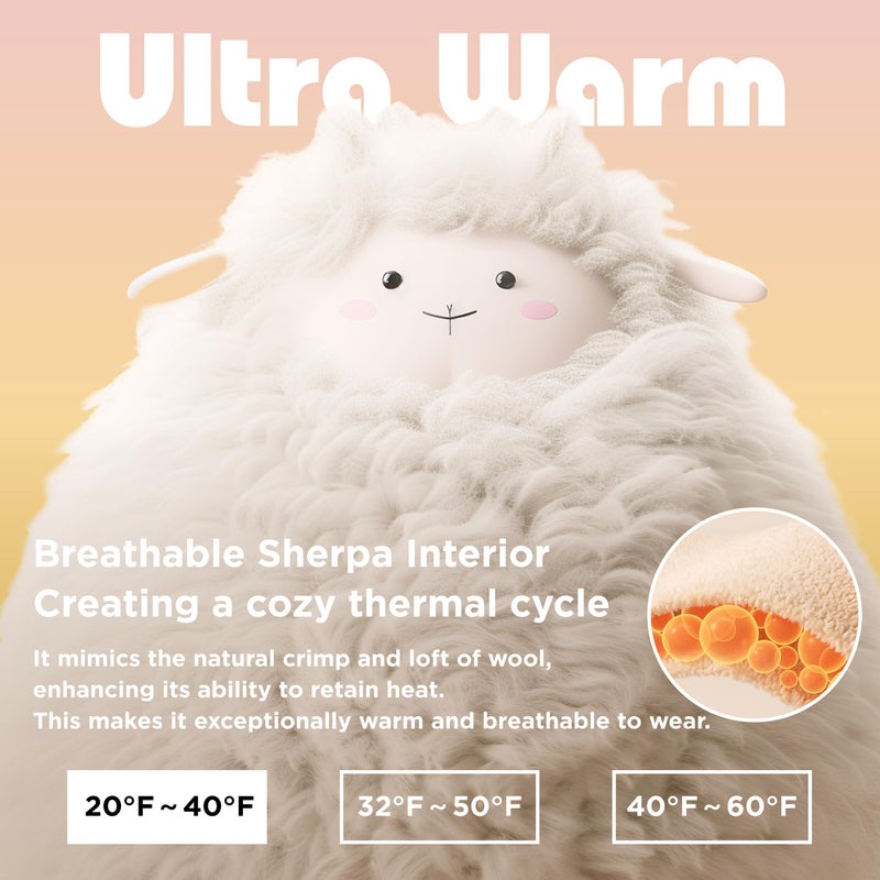 Bedsure Bedsure Wearable Blanket Hoodie Women - Long Sherpa Fleece Hooded Blanket for Teens Adult  Warm Cozy Blanket Sweatshirt with Giant Pocket and Belt  Winter Gifts for Girls  Small  Grey  - Image 3