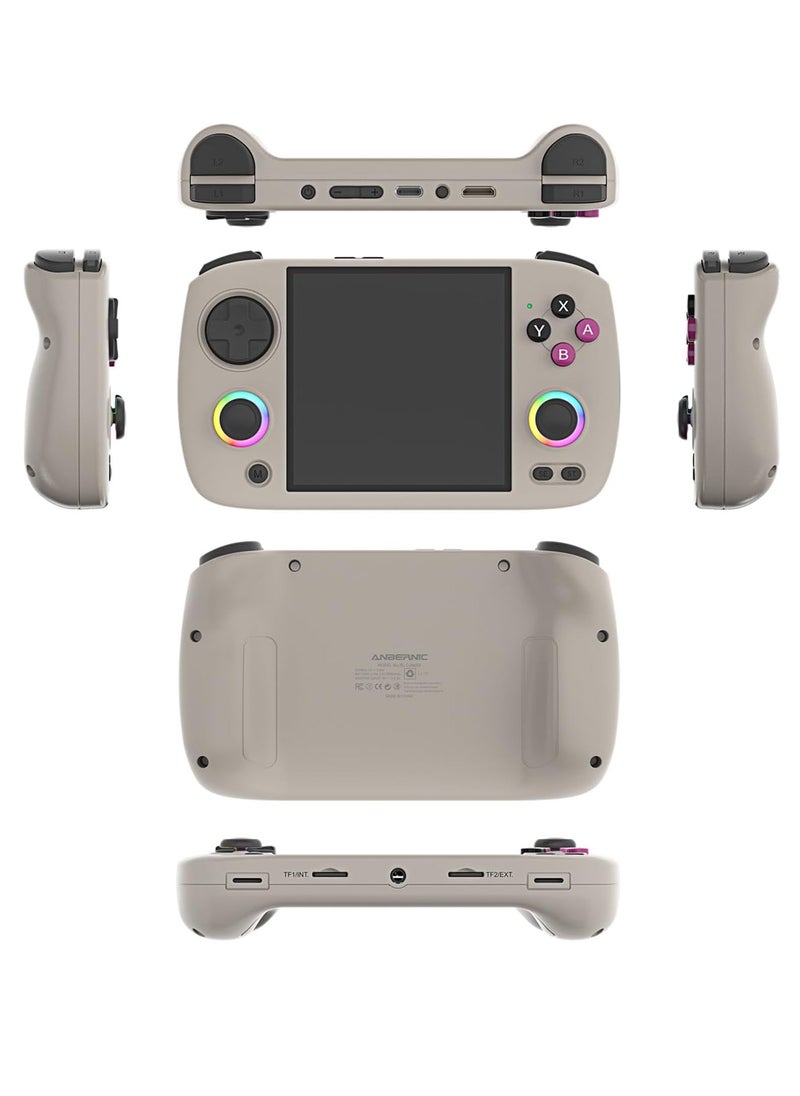 ANBERNIC  RG CubeXX Retro Handheld Game Console 3.95 Inch IPS Screen Linux System Built In 128G TF Card 5056 Games Support HDMI TV Output 5G WiFi Bluetooth 4.2 (Beige)  - Image 1