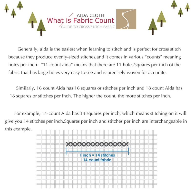 SEWCRANE 16 Count White Aida Cotton Embroidery Fabric with Washable Grid Lines, 16 Holes Per Inch, Perfect for Cross Stitch and Needlework (29" W x 39" L) - Image 5