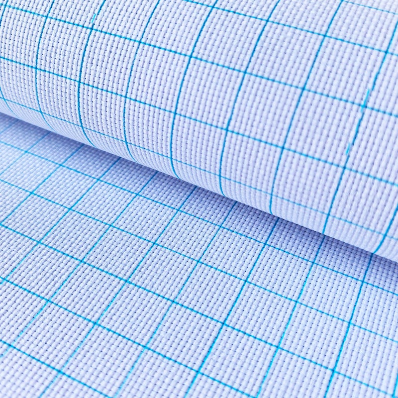 SEWCRANE 16 Count White Aida Cotton Embroidery Fabric with Washable Grid Lines, 16 Holes Per Inch, Perfect for Cross Stitch and Needlework (29" W x 39" L) - Image 1