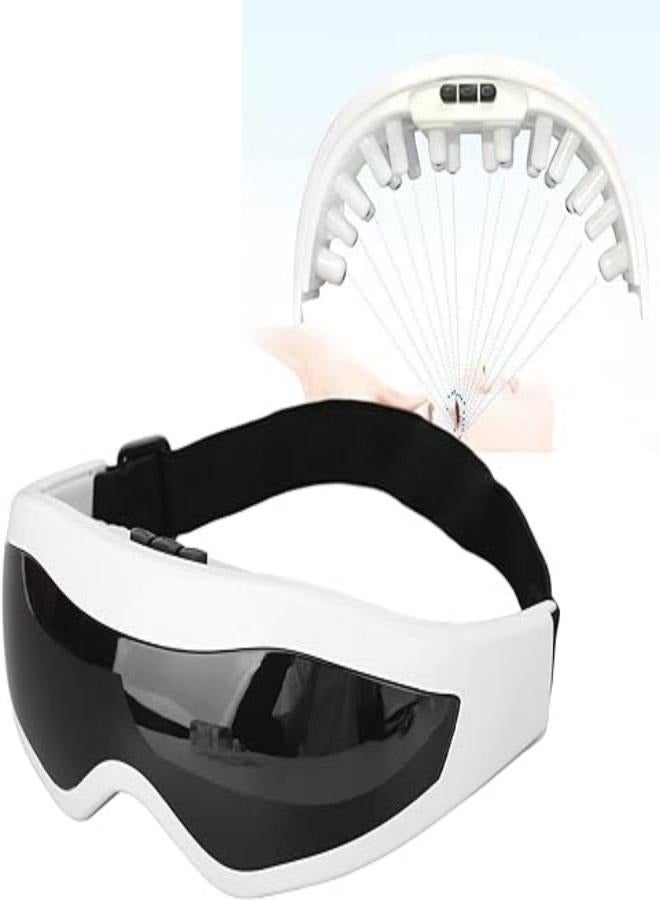 M MIAOYAN Portable Eye Massager, Rechargeable Massager Eye Mask, 22 Magnets, Swelling, Eye Strain and Dark Circles, Relaxation Gift for Students  - Image 2