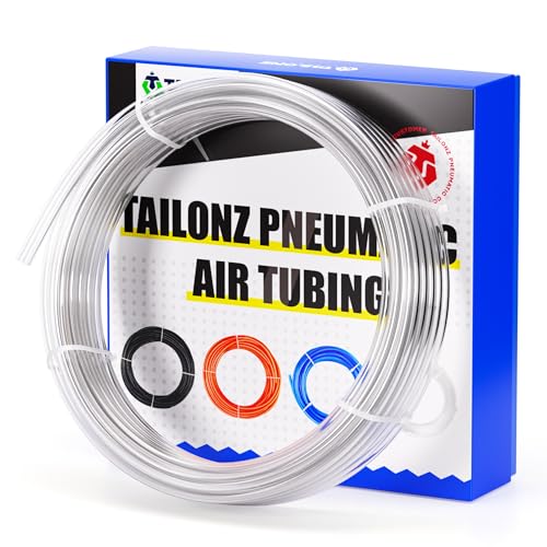 TAILONZ PNEUMATIC Clear 1/4 Inch OD 10 Meters PU Air Tube Pipe Hose Pu Air Hose for Air Line Tubing or Fluid Transfer Tubing - Image 1
