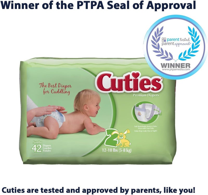 Cuties Baby Diapers Size 2 168 Count - Image 2