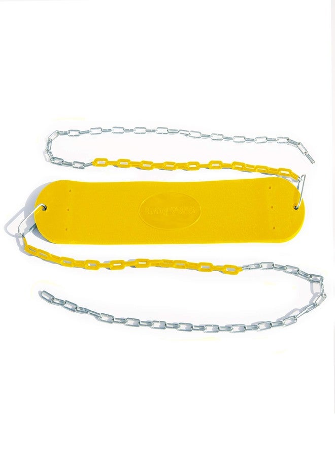 سوينج آند سلايد مقعد أرجوحة Swing-N-Slide WS 4699 مقاس 27 بوصة مع سلاسل مطلية بطول 58 بوصة لمجموعات الأراجيح في الفناء الخلفي، أصفر - Image 4