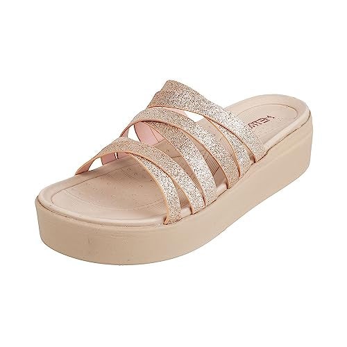 Metro Women Rose Gold Wedge Heel Fashion Sandal UK/8 EU/41 (34-109) - Image 1
