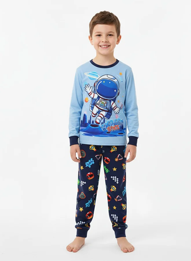 babyqlo Space Astronaut Boys Glow in the dark Pajama Set