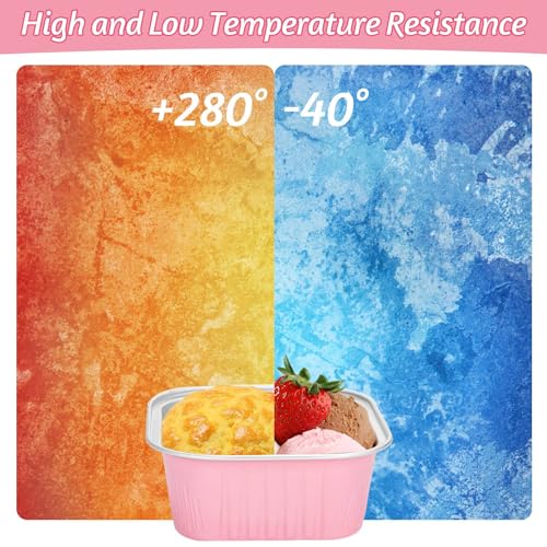 selizo 60 Pack 5oz Mini Disposable Cake Pans with Lids, Aluminum Foil Square Baking Cups, 3.5x3.5 Small Baking Cake Tins Cup Cake Containers with Lids for Individual Cakes - Image 5