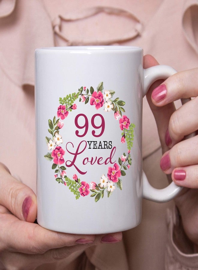 أيايا هدايا عيد الميلاد الـ 99 للنساء - كوب عيد ميلاد مزين بالورود - أفكار هدايا مميزة للجدة، الأم، الابنة، الأخت، الزوجة، الصديقة، ابنة العم/الخال، العمة، زميلة العمل - كوب قهوة سعة 11 أونصة - Image 5
