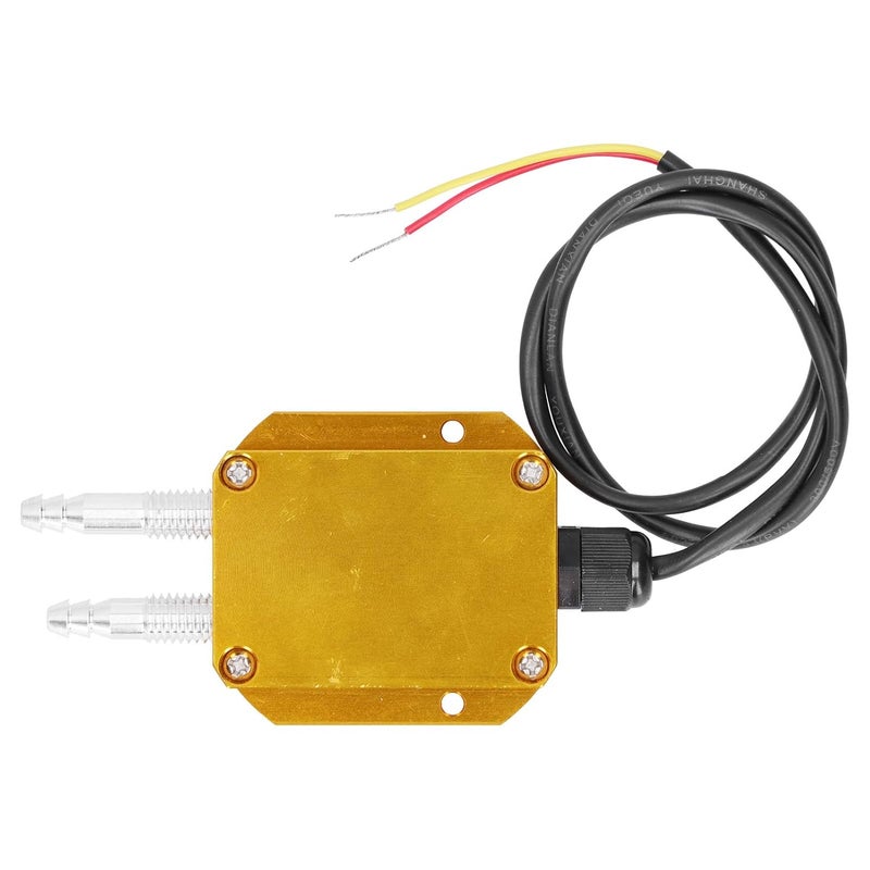 Wind Pressure Transmitter, Micro Differential Pressure Sensor DC24V 4-20mA Output, 0.2% FS with Aluminum Alloy Housing for Clean Rooms HVAC Boilers (0-100kpa) - Image 4