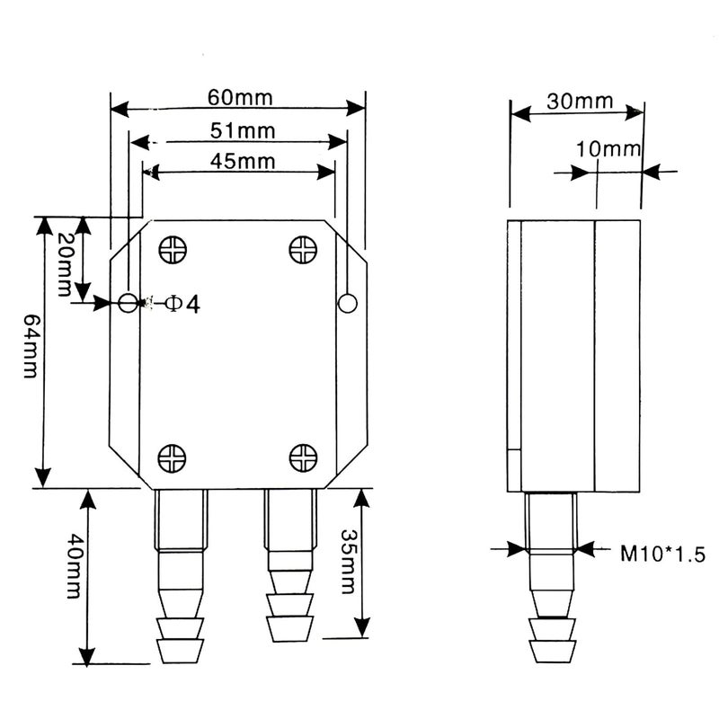Wind Pressure Transmitter, Micro Differential Pressure Sensor DC24V 4-20mA Output, 0.2% FS with Aluminum Alloy Housing for Clean Rooms HVAC Boilers (0-100kpa) - Image 2
