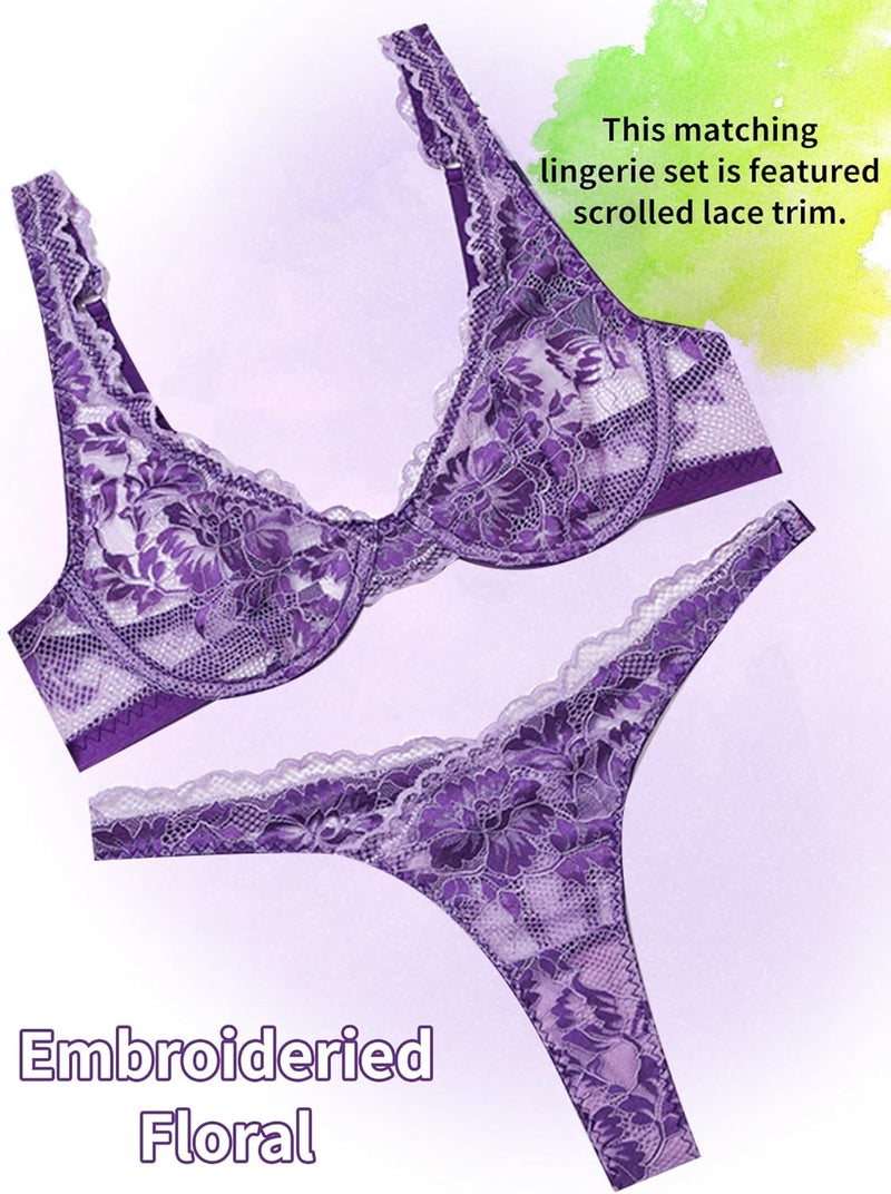 Dlsave Store Sexy Lingerie for Women Lace V Neck Push Up Lingerie Sets - Image 3