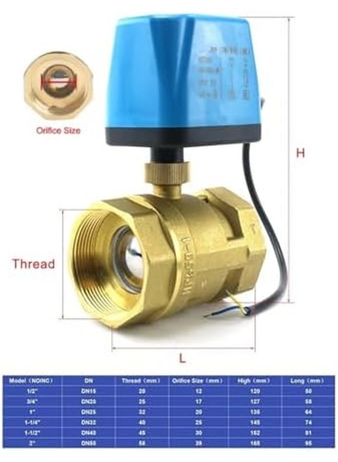 2 Inch AC220V Normally Open Motorized Ball Valve Brass Electric Solenoid Valve - Image 3