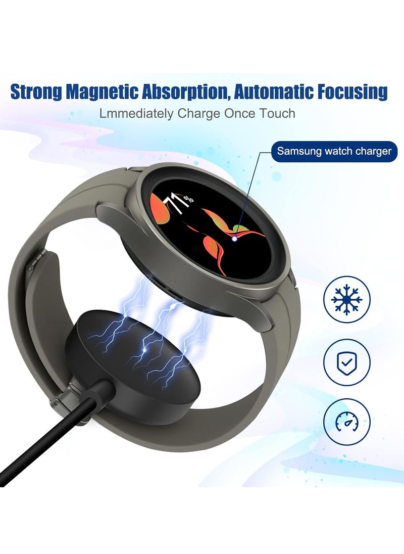 Generic 2 in 1 Charger for Samsung Galaxy Watch 7/Ultra/6/6 Classic/5/5 Pro/4/4 Classic/3/Active 2/Active 1/Fe,Nylon Braided Magnetic Fast Charging Cable for Samsung Phone and Watch  - Image 5