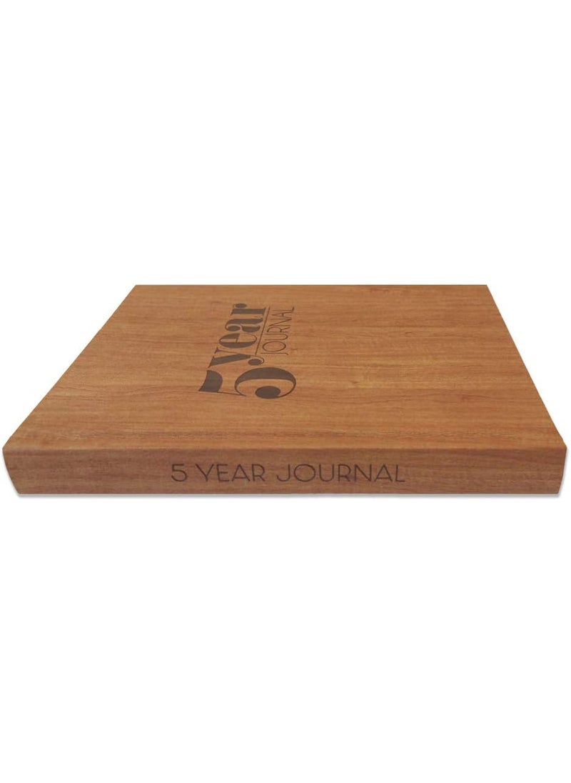 BookFactory BookFactory 5 Year Journal Five Year Daily Diary Log Book LogBook Soft Wood Finish  8 x 10 JOU368SCSAXE940005Year  - Image 2