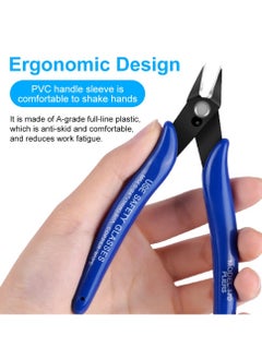 Y&D Wire Cutters, 2PCS Spring-loaded Side Cutters Flush Diagonal Precision Cutting Pliers in CRV Steel, Heavy Duty for Electrical(Smooth handle)  - Image 4
