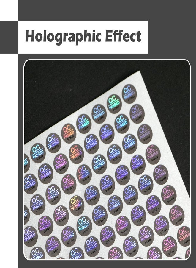 ILMBVM 1100pcs QC Passed Tamper Proof Stickers High Security Hologram Labels Warranty Void Seal with Unique Serial Number 0.4 inch - Image 4
