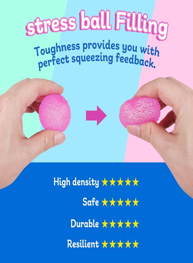 FauKait 3pcs 1.45 Textured Stress Balls - Silky Soft Memory Gel - Squeeze Balls Fidget Balls for Anxiety Stress Relief Warm Series - Squishy Fidget Toy for Kids and Adults - Pack of 3 - Image 4