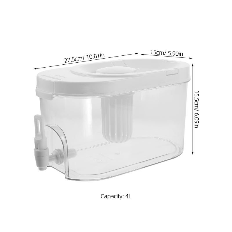 Drink Dispenser with Spigot Gallon Beverage Dispenser Cold Drink Container for Iced Tea Lemonade Fridge Party Lock Lid - Image 3